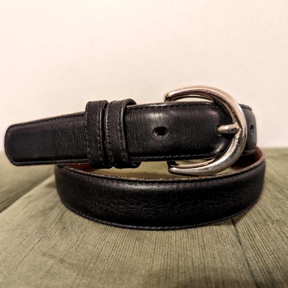 Coach Black Leather Classic Belt Medium